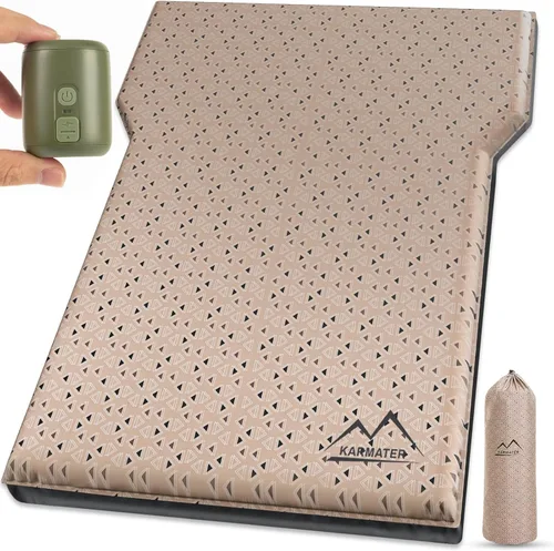 Colchoneta de Aire para SUV Cama de Coche, Almohadilla Inflable para Coche y Camping con Bomba de Aire, Colchón de Camping de Espuma Viscoelástica