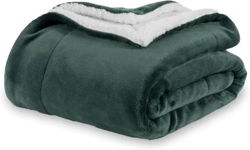 Miniatura 14 de Manta Berkshire - Manta de forro polar de felpa, manta reversible Loftmink cálida y suave para cama, sofá y viajes, negra, 60 x 90 pulgadas