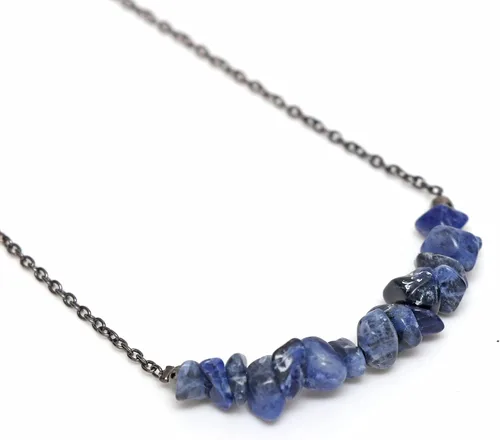 Miniatura 20 de Gempires - Collar de barra de chips naturales, cristales curativos de energía, regalo de cumpleaños, regalo para ella, joyería de piedras preciosas
