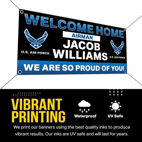 Miniatura 4 de Cartel militar personalizado de bienvenida a casa por DOT4DOT – Letrero personalizado personalizable para bandera del ejército de Estados Unidos