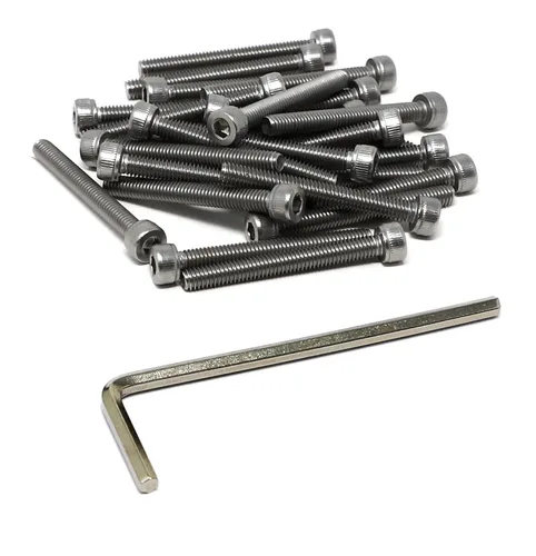 Miniatura 189 de iexcell 25 piezas M4 x 60/65/70/75/3.150 in paso de rosca 0.028 in acero inoxidable 304 cabeza hexagonal Tornillos Tornillos surtido Kit