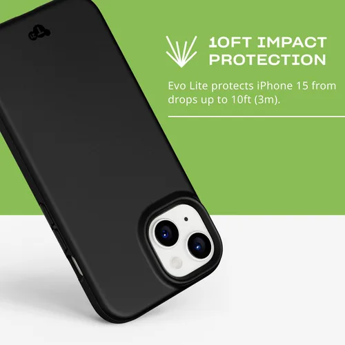 Miniatura 5 de Tech21 EvoLite - Funda para iPhone 16e / 15, funda fina de protección contra impactos, color negro
