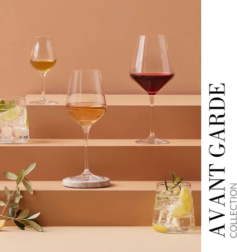 Miniatura 5 de Krosno Copas de vino tinto de 4 piezas de 16.6 onzas, colección vanguardista, perfectas para el hogar, restaurantes y fiestas, aptas