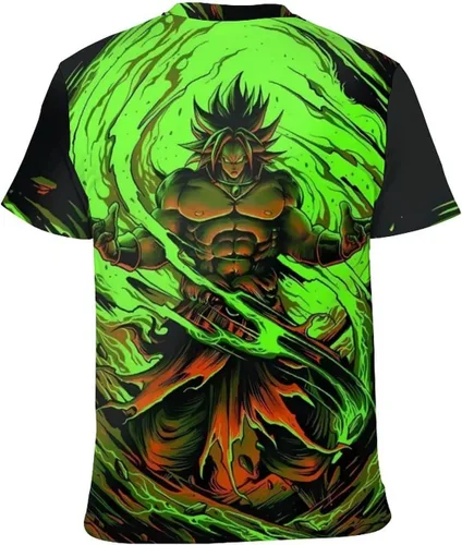 Miniatura 7 de Saiyajin Broly - Camisetas casuales para hombre, manga corta, unisex, cuello redondo, camisetas para jóvenes y adultos