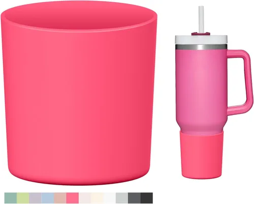 Miniatura 38 de WUQID Bota de silicona superior compatible con Stanley Quencher H2.0 e IceFlow Flip y ProTour de 40oz 30oz 20oz 14oz, se ajusta al mismo diámetro