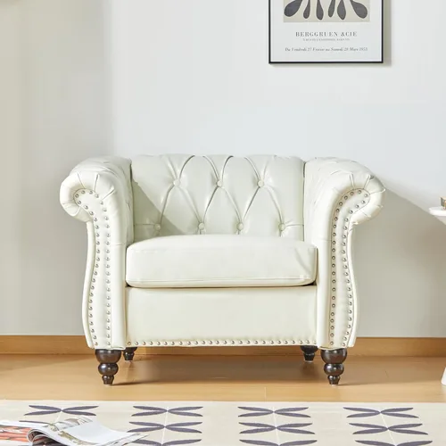 Miniatura 7 de ORRD - Sofá Chesterfield de Terciopelo, Sofá Moderno de Terciopelo con 3 Asientos con Brazos Enrollados y Clavos para Sala de Estar, Dormitorio
