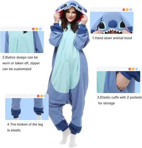 Miniatura 5 de Pijama de Navidad para adultos, disfraz de animal, disfraz de cosplay, ropa de fiesta