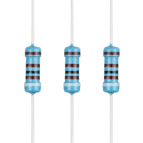 Miniatura 107 de 100 resistencias de 1 ohm 1/2 W (0.5 vatios) ±1% tolerancia de película metálica, resistencia fija de múltiples valores de resistencia opcional