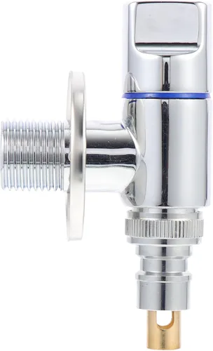 Miniatura 9 de 2 válvulas de cierre de acero inoxidable para lavadora, válvulas de parada de ángulo de 1/2 pulgada con chapado de espejo para uso doméstico, mini