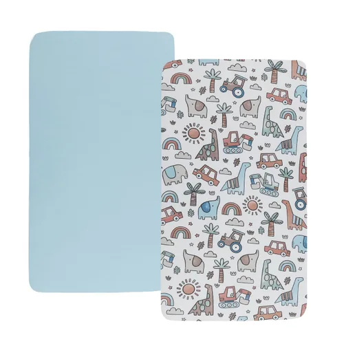Miniatura 37 de Juego de sábanas de moisés, paquete de 2 sábanas bajeras ajustadas, elásticas, ultra suaves, para colchón de cuna rectangular ovalada de reloj
