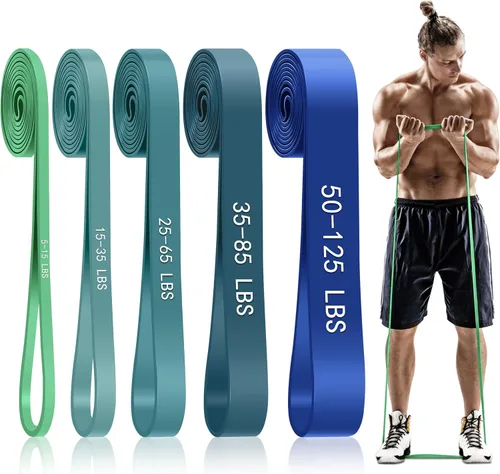 Pull Up Assistance Bands, 5-Level Resistance Bands for Working Out, Pull Up Bands for Men & Women, Exercise Bands for Full-Body Training, Fitness,