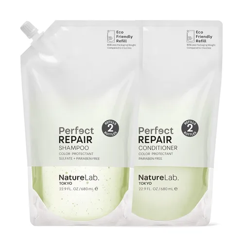 Miniatura 9 de NatureLab.TOKYO Perfect Repair Shampoo & Conditioner Duo – Champú y acondicionador japonés para cabello dañado y teñido – Penetra raíces y restaura