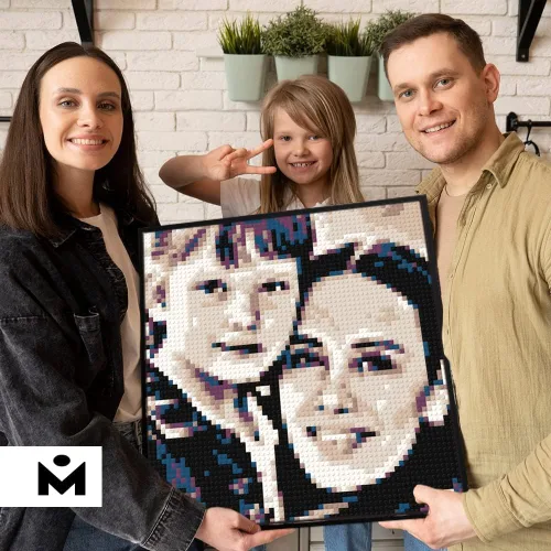 Miniatura 9 de Color S - Juego de construcción de mosaico con foto personalizada, kit de manualidades para creación de arte de pared de ladrillo a partir
