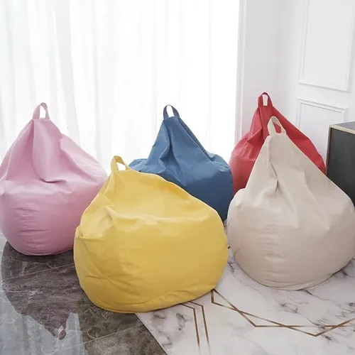 Miniatura 2 de Koolouispoper Funda para sofá grande y pequeña sin relleno, de tela de lino, puf, puff para sala de estar, dormitorio, tatami