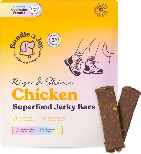 Miniatura 22 de Bundle x Joy Rise & Shine - Golosinas de pollo para perros, bolsa de 5 onzas, superalimento natural, maíz, aves, soja y granos, golosinas
