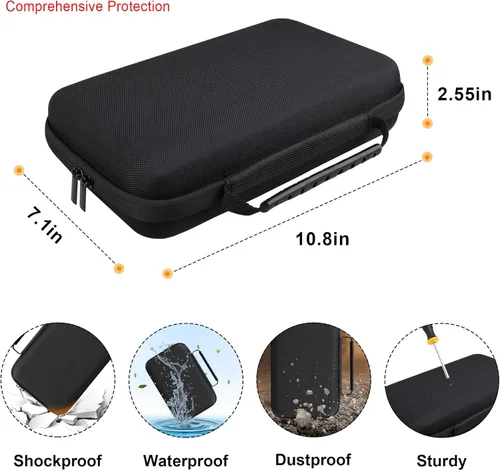 Miniatura 3 de Elonbo Funda rígida de viaje GPS para Garmin dezl OTR1000 de 10 pulgadas, Garmin dezl OTR1010/Garmin RV 1090 Sistema de navegación GPS, bolsillo