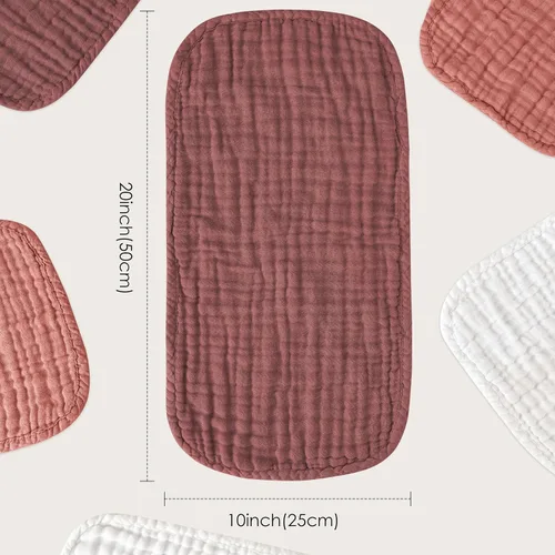 Miniatura 3 de Paños de muselina para eructos para bebé, 100% algodón, para unisex, niño, niña - Grandes 20" x 10", productos esenciales para recién nacidos, ultra