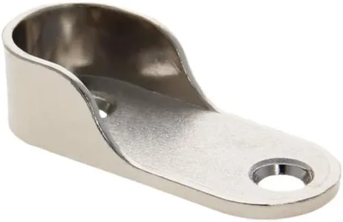 Miniatura 16 de MroMax Soporte ovalado de aleación de zinc para barra de armario, soporte de brida para barra de armario, diámetro interior de 0.650 in, paquete