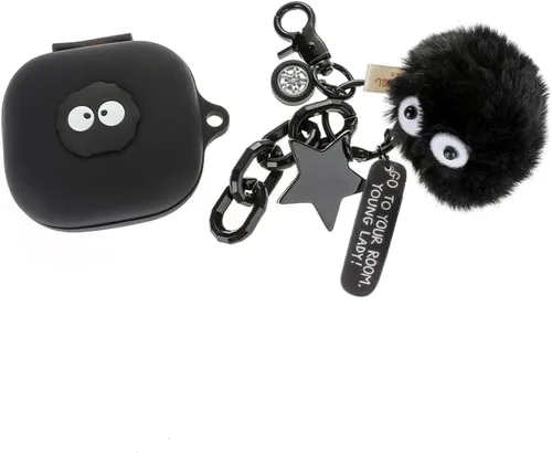Miniatura 9 de Funda para auriculares Beats Fit Pro, funda de carga de silicona de dibujos animados con lindo llavero de muñeca con cordón antipérdida