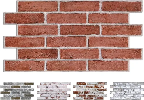 Miniatura 25 de COMSTICKC 3D Whitewash Faux Brick Wall Panel Peel and Stick Wall Covering, 12 Pcs of 22.8" x 11.8", 3D Brick Wall Stickers, UrltraLight PVC Self