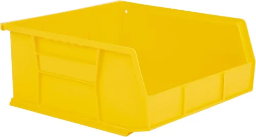 Hudson Exchange - Contenedores apilables de plástico de 11 x 11 x 5 pulgadas y contenedores para colgar (color amarillo, 1 unidad)
