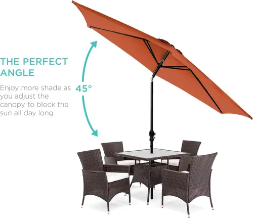 Miniatura 2 de Best Choice Products Sombrilla de patio al aire libre de 10 pies, sombrilla de mesa para exteriores, sombrilla de patio, sombrilla de mercado con 8