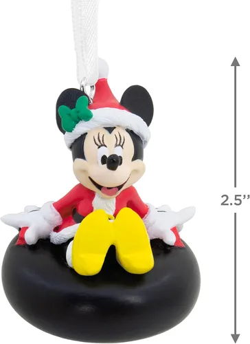 Miniatura 4 de Hallmark - Adorno navideño colgante de Minnie Mouse de Disney en tubo de nieve