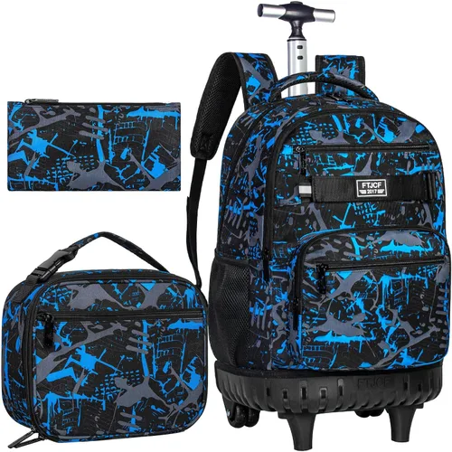 Miniatura 16 de 3 piezas de mochila rodante para mujeres y hombres, bolsa de 21 pulgadas para adultos con ruedas, juego de mochilas con ruedas para niñas y niños