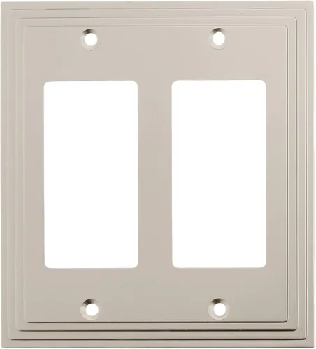 Miniatura 24 de Amerelle Steps - Placa de pared de metal fundido dúplex individual en níquel satinado