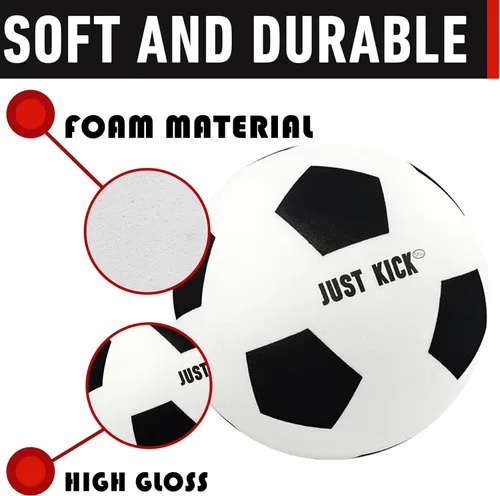Miniatura 5 de SRG Pelota de fútbol de espuma silenciosa – Pelota de fútbol sin aire para entrenamiento silencioso, diseño de espuma suave y duradera, multiusos