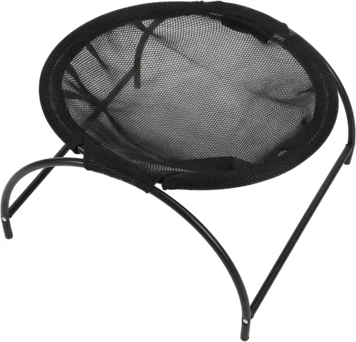 Cat Hammock Bed, Elevated Small Dog Pet Hammock, Stainless Steel Canvas 43x43x24cm - Breathable Comfort, Detachable Design, Indoor Outdoor Use