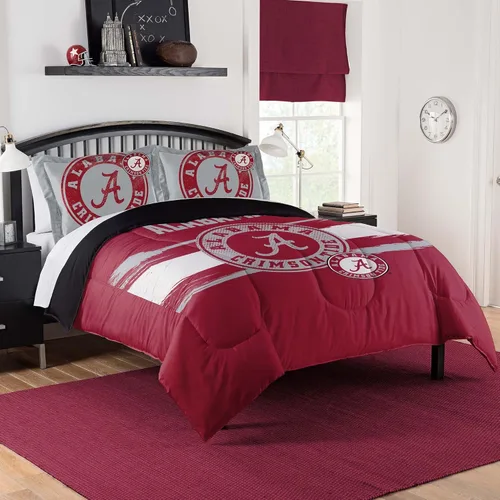 Juego de edredón Alabama Crimson Tide – Ropa de cama Roll Tide para dormitorios, habitaciones de invitados, RVs, fiestas previas al juego y