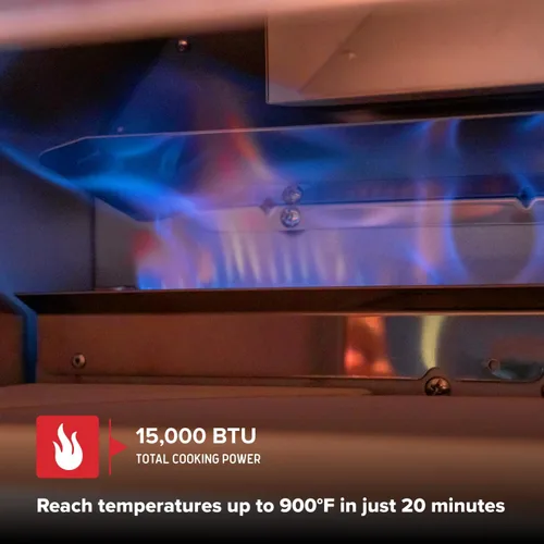 Miniatura 6 de Nexgrill Horno de pizza de gas para exteriores de 30 cm, estufa portátil de propano, parrilla para pizza, sistema de rotación fácil, cocina al aire