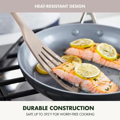 Miniatura 6 de Espátula para Pescado GreenPan de Silicona, Utensilio de Cocina Ranurada, Utensilio de Cocina Antiadherente de Goma Flexible, Núcleo de Acero