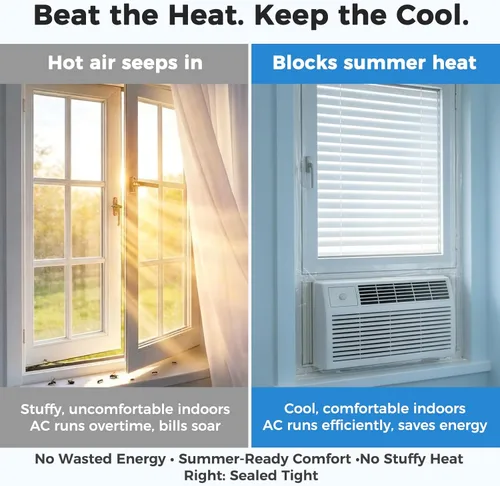 Miniatura 3 de SWRT 2 pulgadas x 27 metros 8 mil Cinta transparente resistente para sellado de ventanas, sin residuos, aislamiento de ventana para invierno