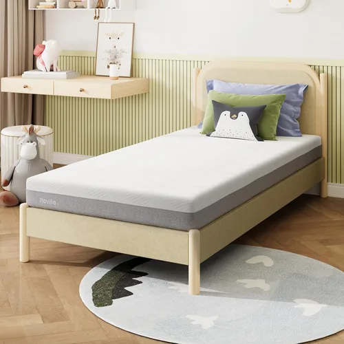 Miniatura 3 de Novilla Colchón tamaño individual, colchón de espuma viscoelástica de gel de 8 pulgadas para aliviar la presión, apoyo mejorado y comodidad de Bliss