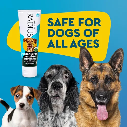 Miniatura 9 de RADIUS USDA - Pasta dental orgánica canina para mascotas, 1 unidad, 3 onzas, pasta dental no tóxica para perros, diseñada para limpiar los dientes