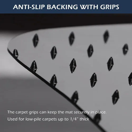 Miniatura 3 de SALLOUS Tapete para silla de alfombra, 30 x 48 pulgadas, tapete para silla de oficina para suelos alfombrados, tapete de vinilo resistente