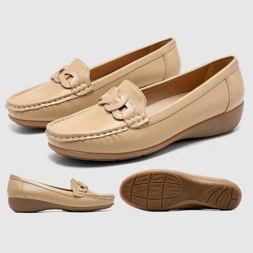 Miniatura 8 de Cestfini Penny Loafers for Women Shoes Dressy Casual, Wedge Heel Shoes Comfort for Work, Slip On Braided Moccasins Driving Closed Toe Shoes