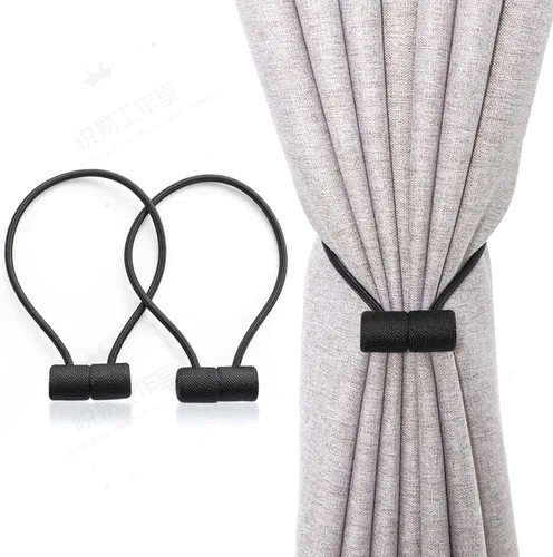 Miniatura 16 de Alzapaños magnéticos para cortinas, alzapaños de cortina mejorados de 16 pulgadas, fuertes imanes para cortinas para el hogar y la oficina, lazos