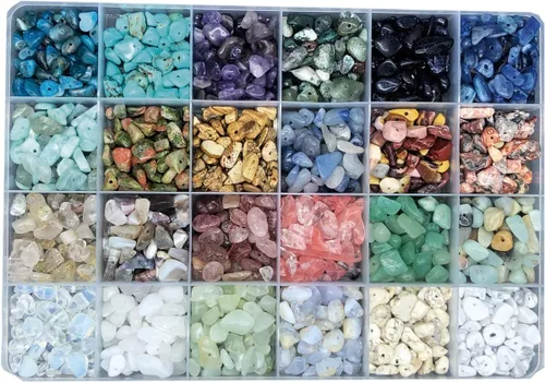 Miniatura 9 de Cuentas de piedras preciosas naturales de forma irregular, chips de piedra de cristal, energía curativa para la fabricación de joyas (15-1)