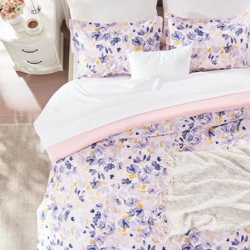 Miniatura 9 de SLEEP ZONE - Juego de edredón tamaño King en una bolsa - Juegos de ropa de cama para todas las estaciones, 7 piezas con 1 edredón, 1 sábana bajera