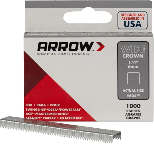 Miniatura 6 de Arrow 60630 - Grapas de corona ancha para pistolas grapadoras y grapadoras, uso para tapicería, manualidades, reparaciones generales, longitud
