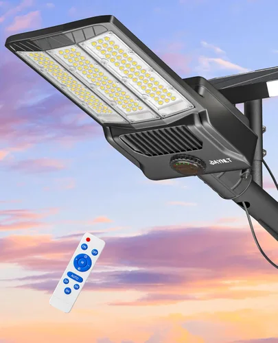 Miniatura 9 de JAYNLT Y-9000W Luces solares de calle para exteriores, 6500K 700000LM Luces de estacionamiento de alta potencia comerciales del atardecer al