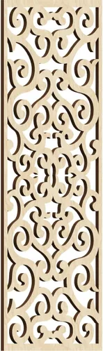 Miniatura 92 de Eveline - Paneles decorativos de pared de madera con calado, 13 3/8 pulgadas de ancho x 34 3/8 pulgadas de alto x 3/8 de alto, roble rojo rojo