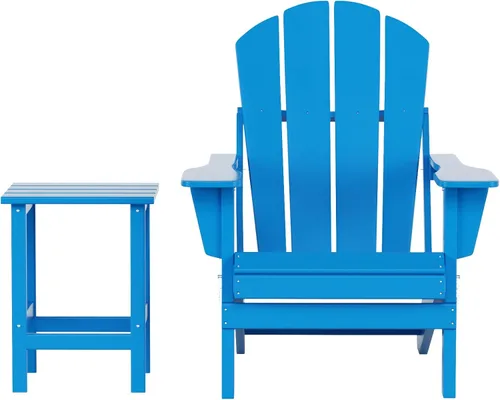 Miniatura 28 de WestinTrends Malibu HDPE - Silla plegable Adirondack de polietileno para exteriores, color negro