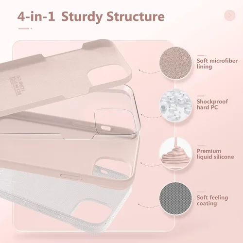 Miniatura 655 de GONEZ Funda de silicona para iPhone 15 Pro Max, compatible con Magsafe, protector de cámara + protector de pantalla, forro de microfibra suave