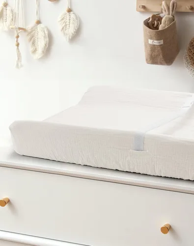 Miniatura 5 de Juego de 2 fundas para cambiador para bebé niño y niña, fundas de muselina para cambiador con estilo bohemio, ropa de cama neutra para guardería