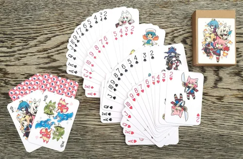 Miniatura 3 de Naipes de anime # Baraja de póquer 54 cartas todas diferentes # NAGA U Kawaii Anime Chibi Cute Manga