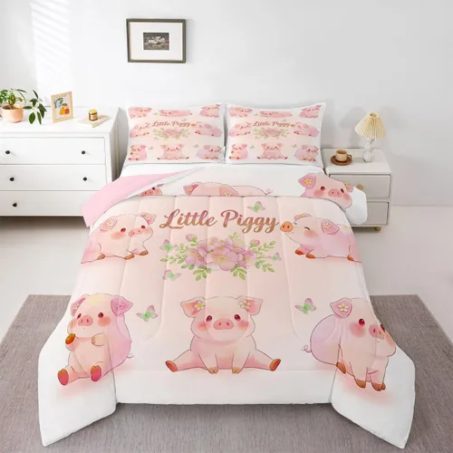 Miniatura 32 de Erosebridal Juego de ropa de cama de oso polar, tamaño individual, juego de edredón de oso blanco con patrón de animales, edredón de microfibra Oso